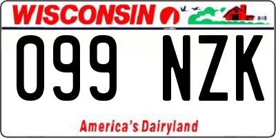 WI license plate 099NZK