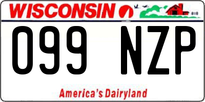 WI license plate 099NZP