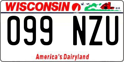 WI license plate 099NZU