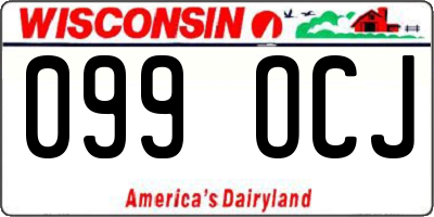 WI license plate 099OCJ
