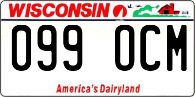 WI license plate 099OCM