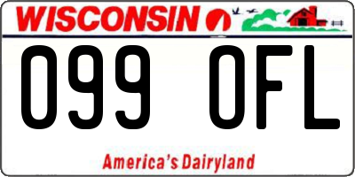 WI license plate 099OFL