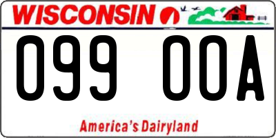 WI license plate 099OOA