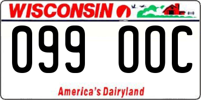 WI license plate 099OOC