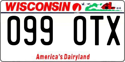 WI license plate 099OTX