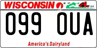 WI license plate 099OUA