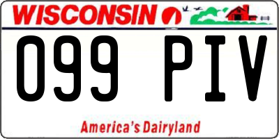 WI license plate 099PIV