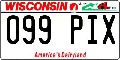 WI license plate 099PIX