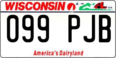 WI license plate 099PJB
