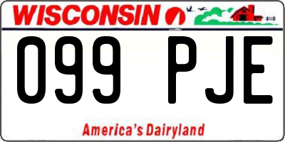 WI license plate 099PJE