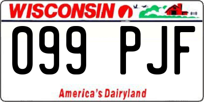 WI license plate 099PJF