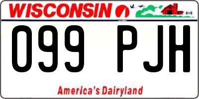 WI license plate 099PJH