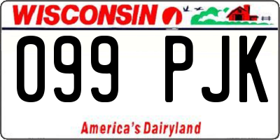 WI license plate 099PJK
