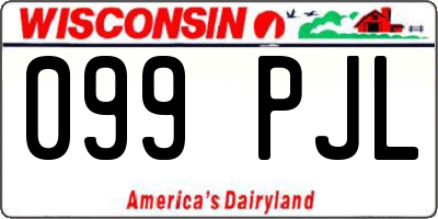 WI license plate 099PJL