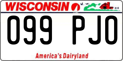 WI license plate 099PJO