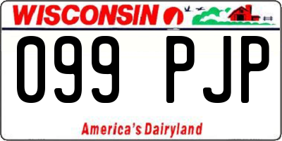 WI license plate 099PJP