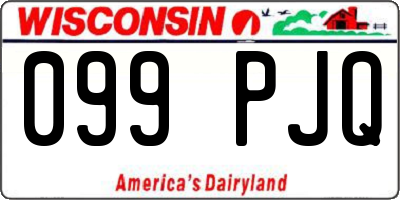 WI license plate 099PJQ