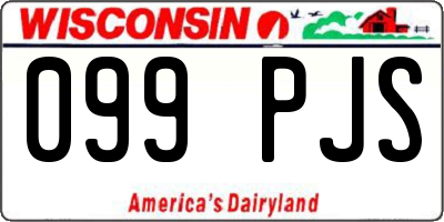 WI license plate 099PJS