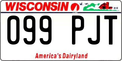 WI license plate 099PJT