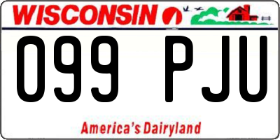 WI license plate 099PJU
