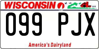 WI license plate 099PJX