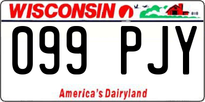 WI license plate 099PJY
