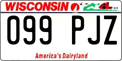 WI license plate 099PJZ