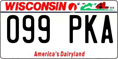 WI license plate 099PKA
