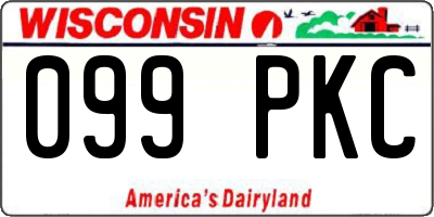 WI license plate 099PKC