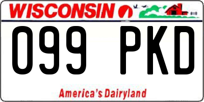 WI license plate 099PKD