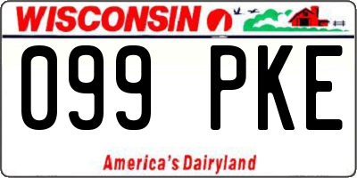 WI license plate 099PKE