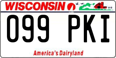 WI license plate 099PKI