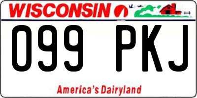 WI license plate 099PKJ