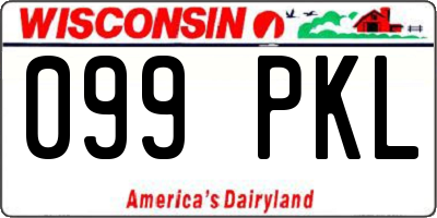 WI license plate 099PKL