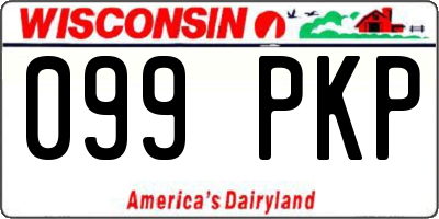 WI license plate 099PKP