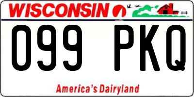 WI license plate 099PKQ