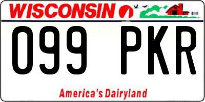 WI license plate 099PKR