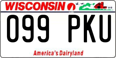 WI license plate 099PKU
