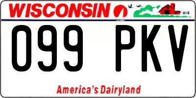 WI license plate 099PKV