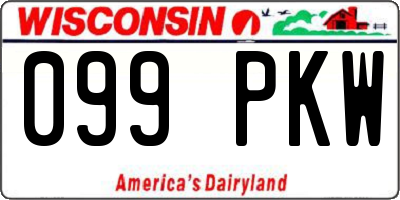 WI license plate 099PKW