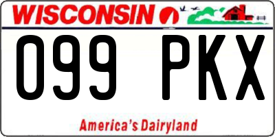 WI license plate 099PKX