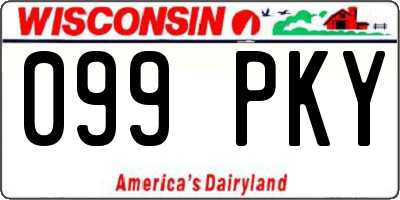 WI license plate 099PKY