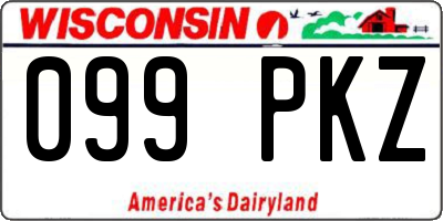 WI license plate 099PKZ