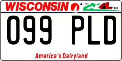 WI license plate 099PLD