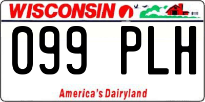 WI license plate 099PLH