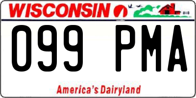 WI license plate 099PMA