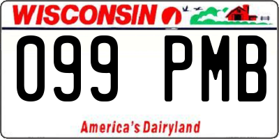 WI license plate 099PMB