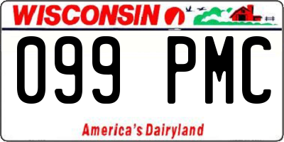 WI license plate 099PMC