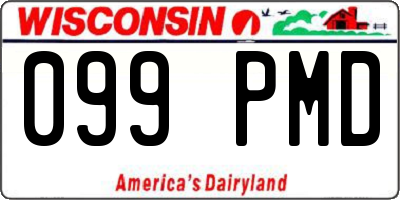 WI license plate 099PMD