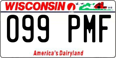 WI license plate 099PMF